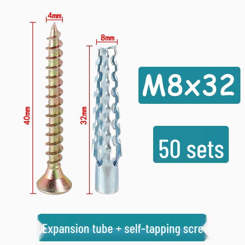 Serrated Metal Expansion Screw for Light Cement Walls - Christmas Tree Barbed Tube