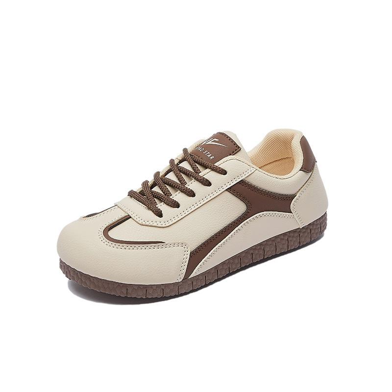 

Autumn little white shoes new trendy female students platform heightening board shoes casual street shooting 40 хаки