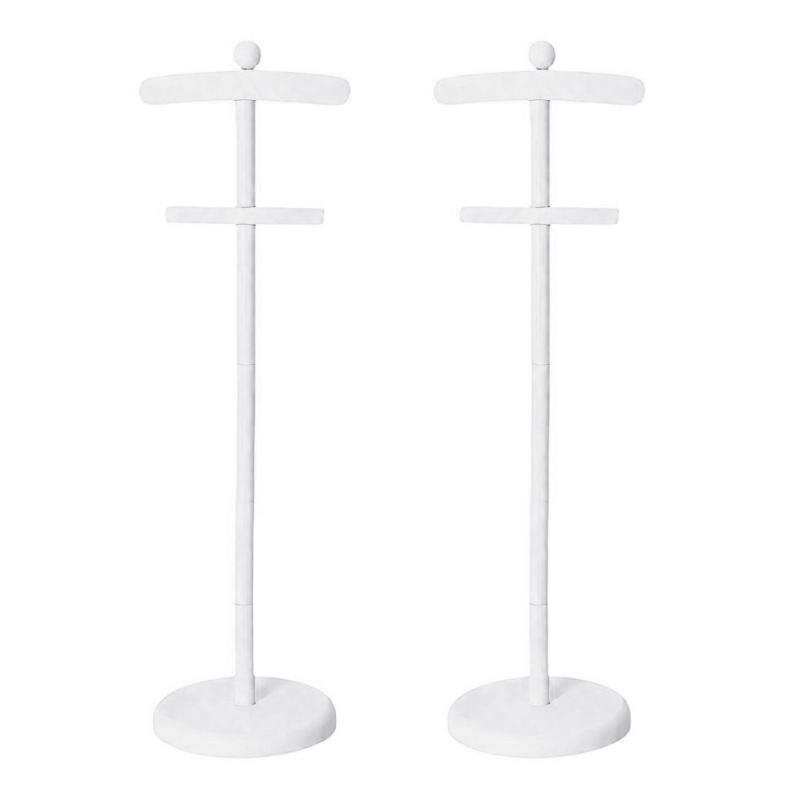 Wooden Baby Clothing Rack 2-Pack, Freestanding Hanging Stations, Baby Shower Centerpiece, Display Stand Hanger for Coat, Dresses, Uniforms, Hats, and
