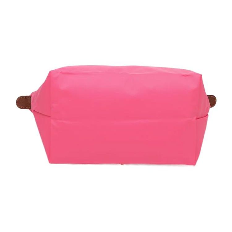 Longchamp 23 Snap Zipper Closure Short Handle No Shoulder Strap Canvas With Leather Trim Tote Bag Small Women Tote Bags Candy-Pink 1621089P73