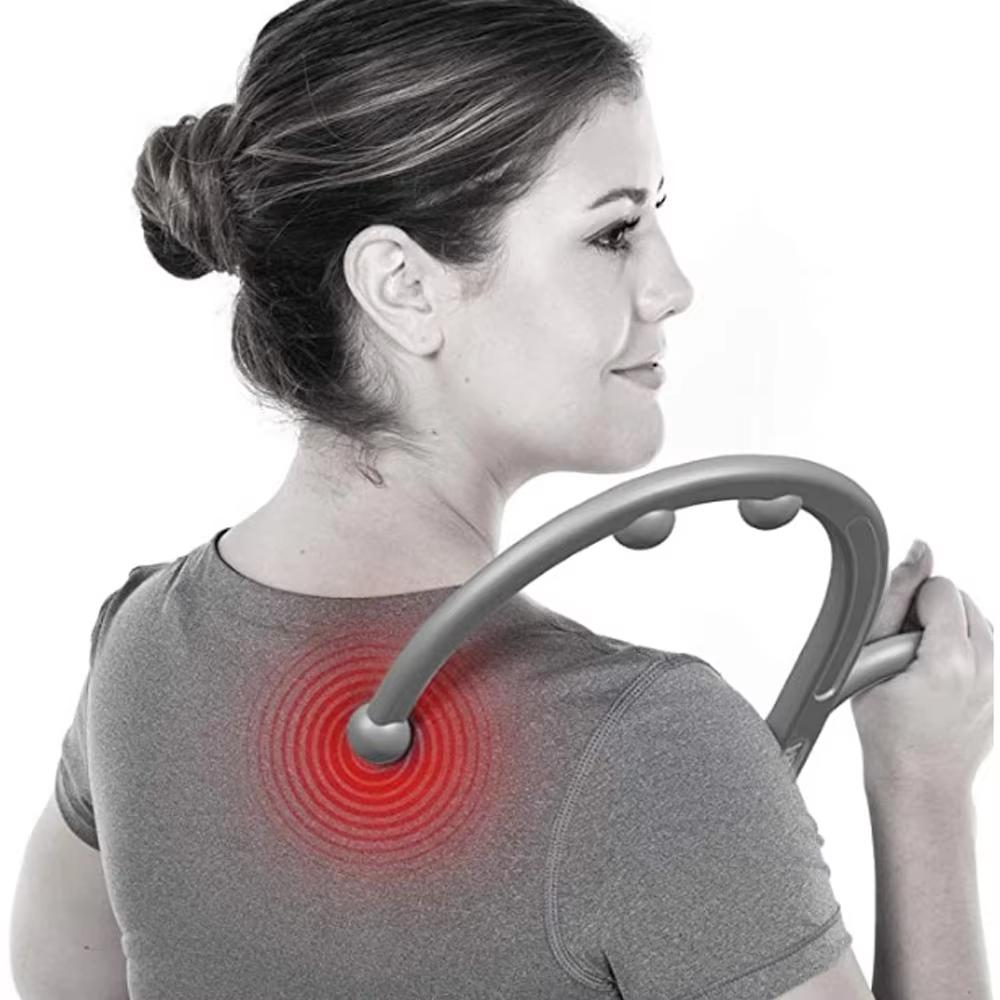 Rücken-, Nacken- und Fußnackenmassagegerät zur Linderung von Triggerpunkt-Fibromyalgie-Schmerzen und zur Selbstmassage, Hakenstöckchen-Therapie, Rücken Kratzer