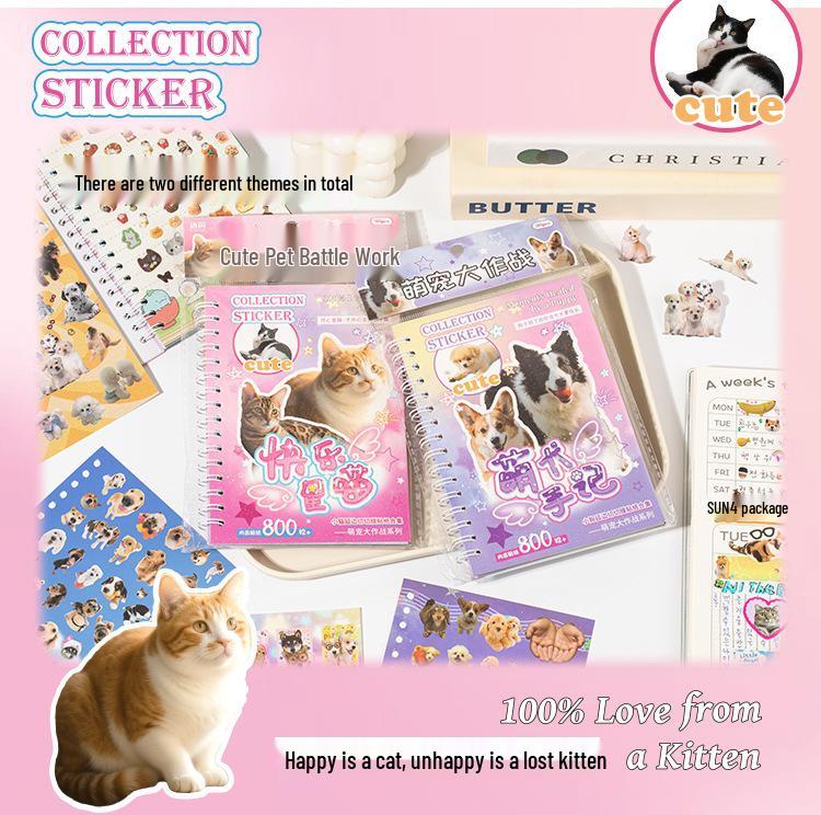 Yu Xian Cute Pet Battle Screen Protector & Journal Decor Sticker Book