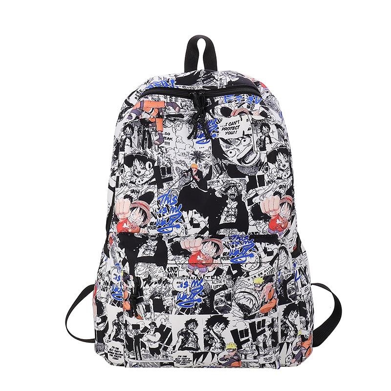 Student Personalized Graffiti Simple Campus Backpack New I Schoolbag Large Capacity Casual Backpack
