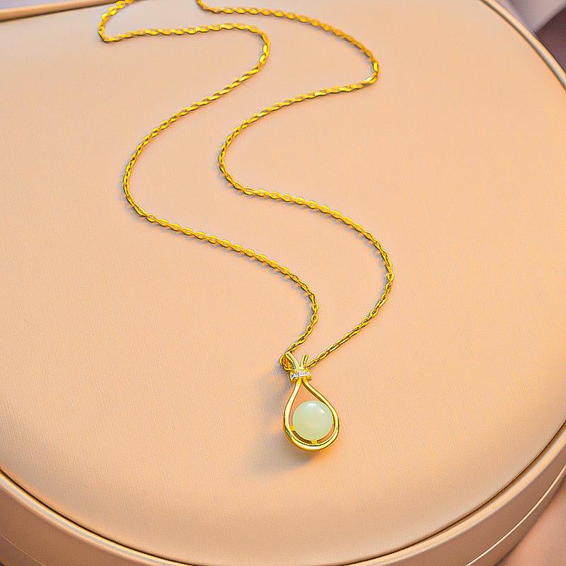 Lucky Bag Bead Necklace Women's Clavicle Chain
