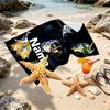 Custom Name Personalized Saint Seiya Print Beach Towel, for Trip Camping Beach Party Home Decor, Birthday Gift for Family & Friends