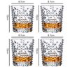 4pcs Wine Glass Set 11oz Diamond Painting Coffee Mugs Drinking Glass Drinkware Transparent Household Water Dispenser Teaware Cup