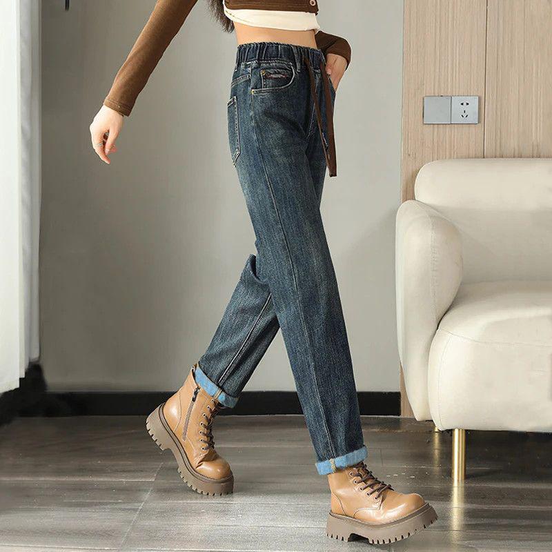 

Elastic High Waist Plus Size Slimming Carrot Harem Jeans for Women - Spring and Autumn Collection 27 [Recommended 90-100 lbs]
