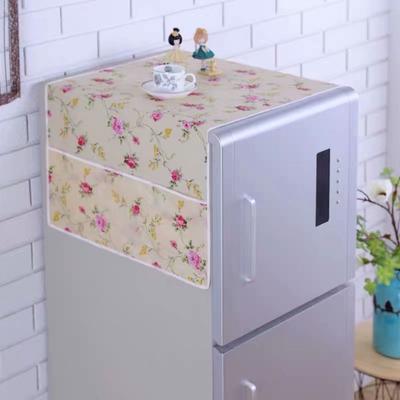 1Pcs New 55x120cm Refrigerator Dust Cover Dustproof Cotton Linen Refrigerator Cloth with Storage Bag Washing Machine Towel