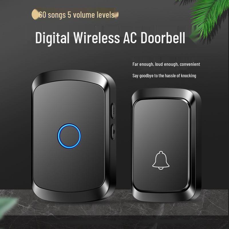 Wireless Smart Doorbell for Homes & Commercial Use - Long-Distance, No-Drill Design, One-to-Six Bell System for Elderly Assistance