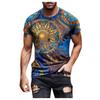 Plus Size Men Short Sleeve 3D Printed  Tops Tee T-Shirt Blouse