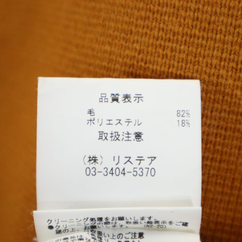 IRENE wool blend Long sleeve knit 36 Orange series Cut Women Used