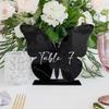 Set of 2 Clear Acrylic Butterfly Table Number Stands Table Place Cards for Parties Gatherings Wedding DIY Table Setting