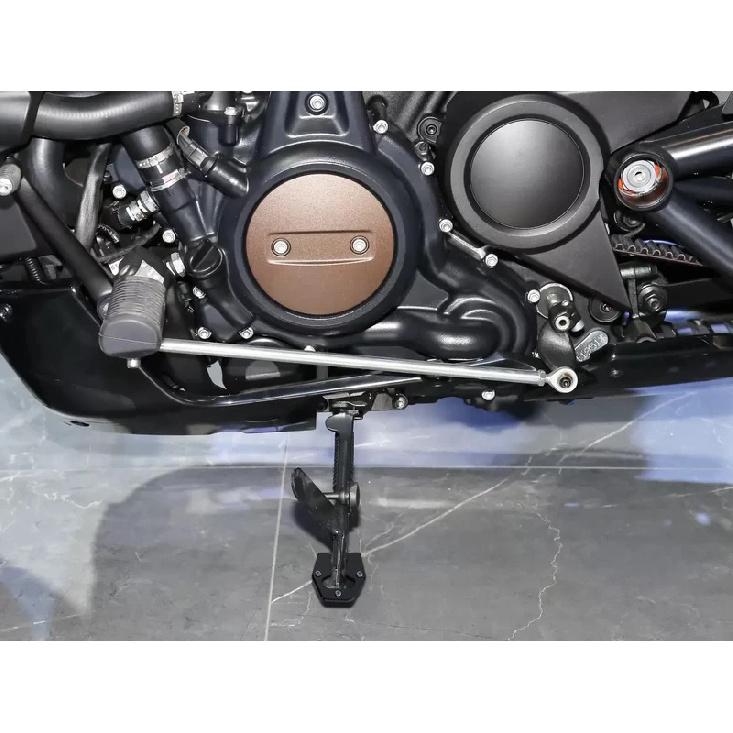 Motor For Sportster S RH1250 1250S Motorcycle Foot Side Stand Enlarger Plate Kickstand Enlarge Extension 2024