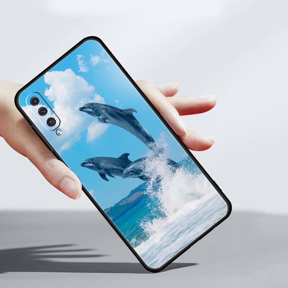 Ocean Animal Dolphin Phone Case for Samsung Galaxy A52 5G A12 A70 A50 A40 A20s A30 A10s A20e A10 A22 A72 A32 A02 A42 A04S Cover