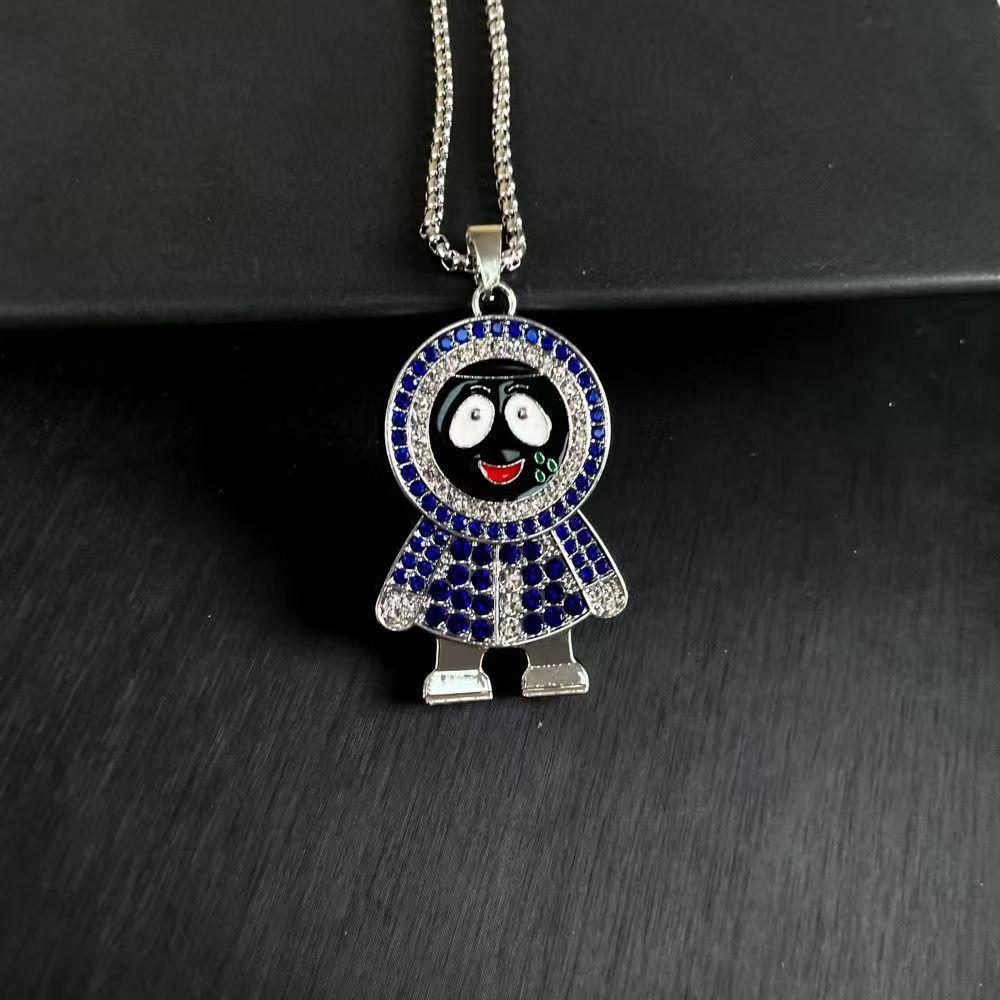 Trendy Snowman Rhinestone Necklace Pendant for Kids and Adults