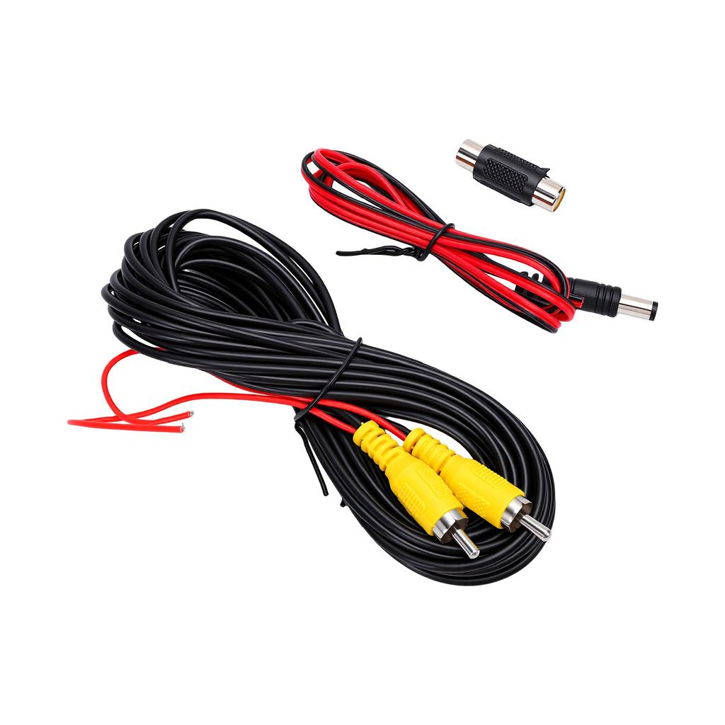Backup Camera Video Cable with Video Female to Female Coupler Power Cable for Car Rearview Camera AV Extension Cable