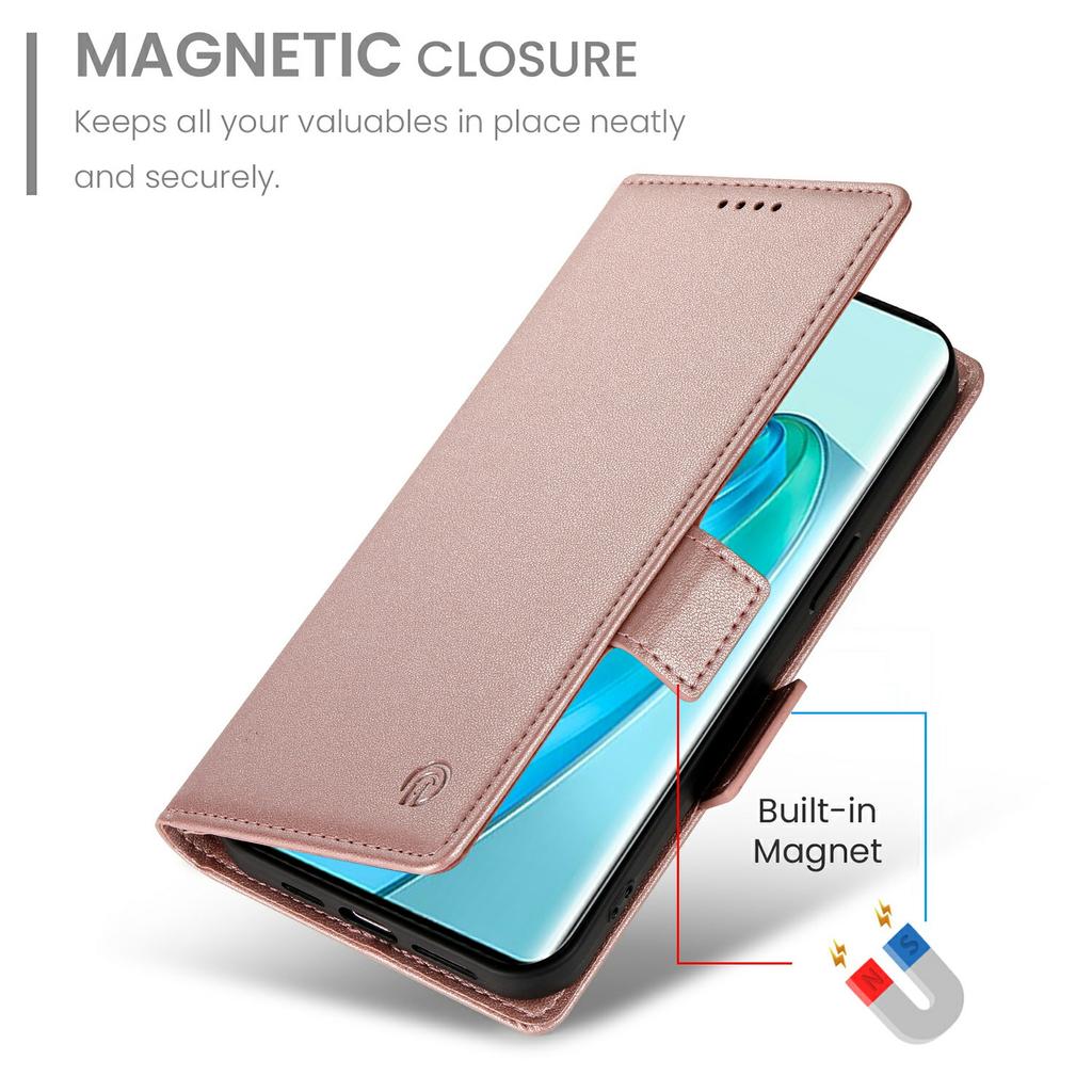 Stand Case for Honor Magic8 Lite 5G/X70 5G/X9d 5G PU Leather Wallet Phone Cover