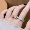 Unregelmäßiges Tropfglasur Offener Ring Set, Personalisierter Leichter Luxus Nischen Design Ring, Femininer Zeigefingerring
