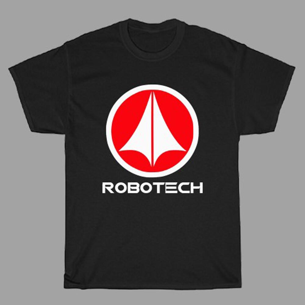 Robotech Anime Cartoon Men#039;s Black Size S to 5XL Unisex T-Shirt S