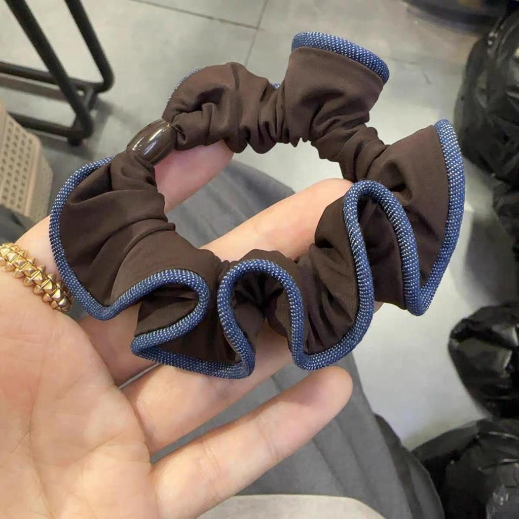 New 2025 Women's Leopard Print Double Layer Elastic Hair Tie Scrunchie Bun/Ponytail Holder