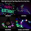 6 Colors Fluorescent UV Blacklight Glow In Dark Tape - Neno Gaffer Cloth Tape for Neno Party Decoration