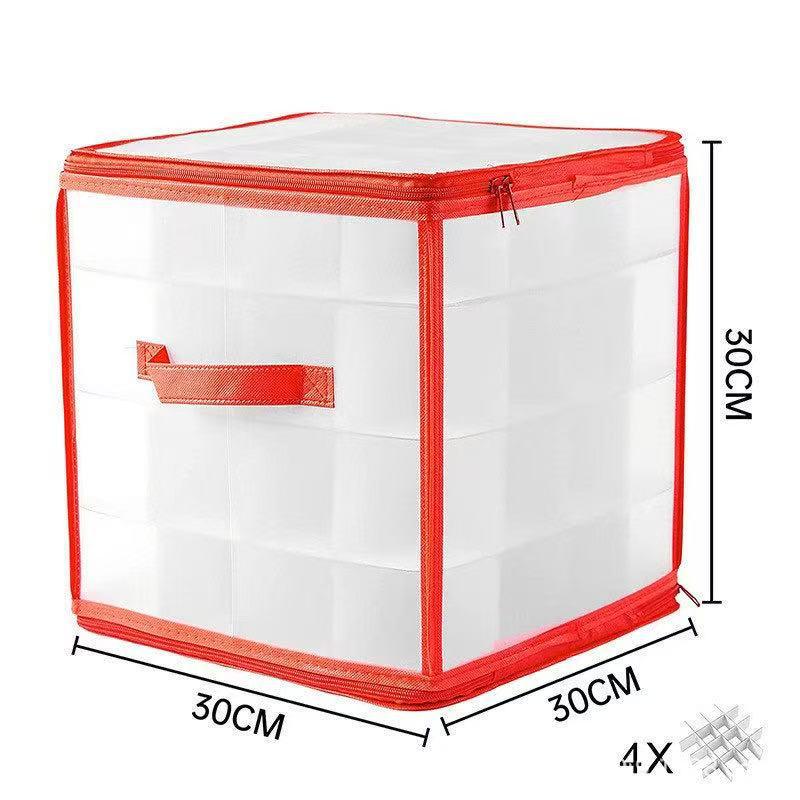 Christmas Ornament Storage Box with 64 Compartments