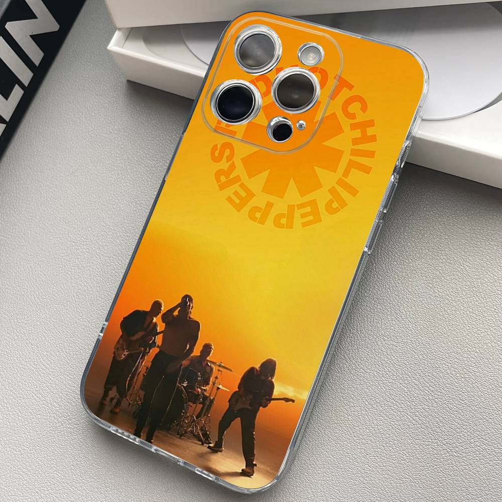 R-Red Hot Chili Peppers Silicone Phone Case Material For iPhone 17 16 15 11 12 13 14 Pro Max Mini Plus Soft TPU