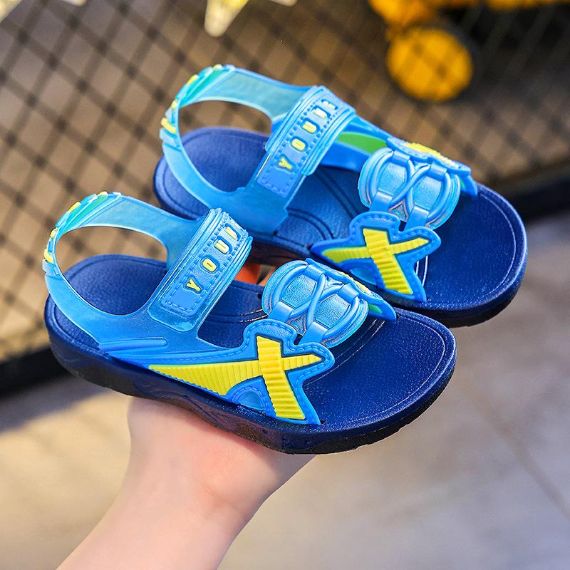 Boys  summer new sandals, children s slippers, large boys  sports non-slip breathable beach shoes 26(Inner Length17cm)