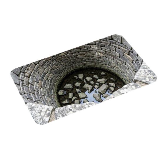 3D Floor Mat with Realistic Hole Illusion Non-Slip Crystal Velvet Rug Hallway Living Room Entryway Door Mat Home Decor