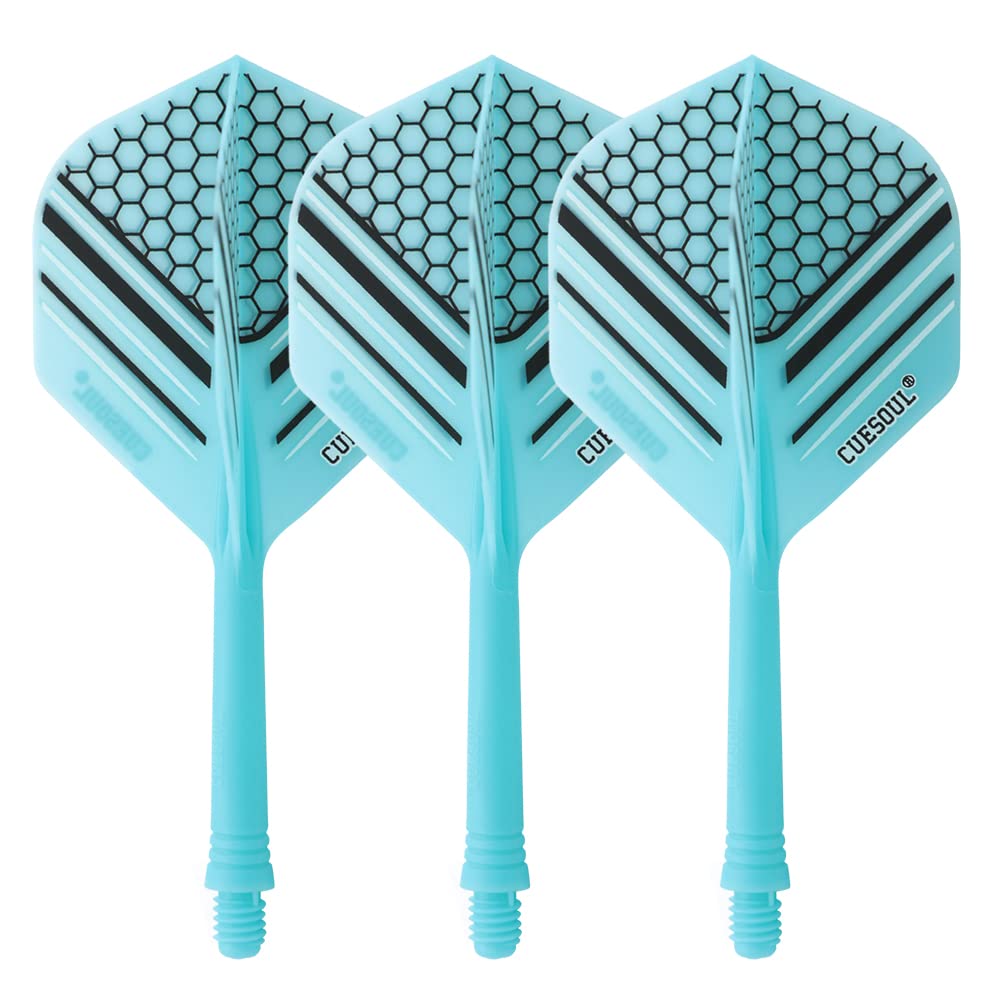CUESOUL Integrated Flight AK5 Standard Shape Blue Base Black White Pattern 3 Set CSAK-55X-3