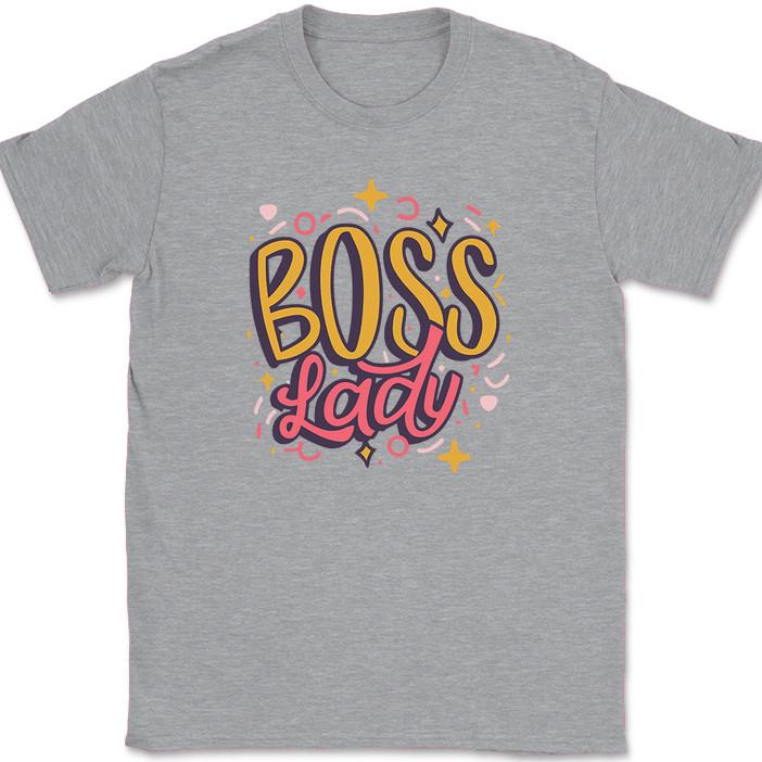 

Футболка Boss Lady Смешная Юмор из Офиса Подарок Шутка Новинка Текст Графическая футболка 4XL