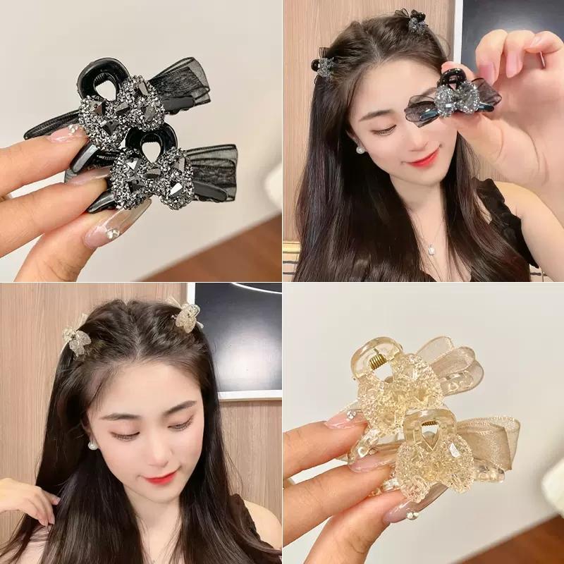 

Velvet Bow Claw Clip for Women - Princess Small Hair Clip for Side Bangs & Headdress