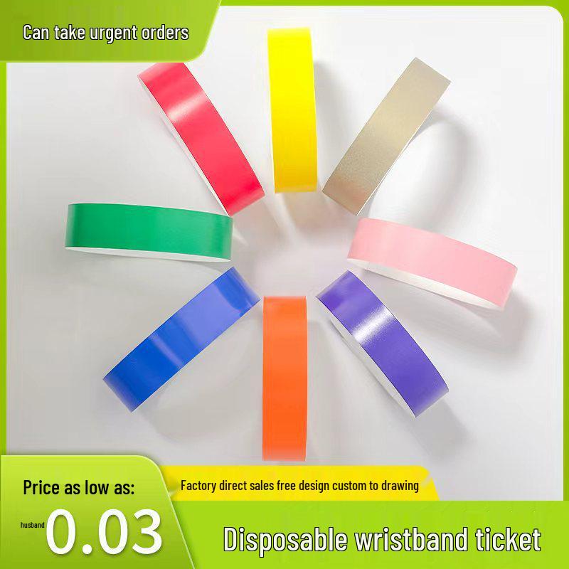 Customized Waterproof Tyvek Wristbands for Children's Amusement and Water Parks