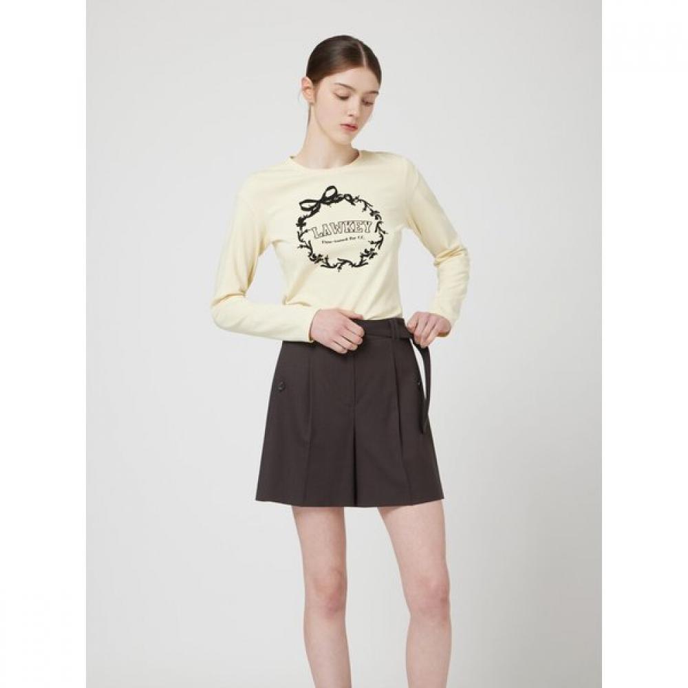 Cc Collect Belted Wool Blend Shorts  C253msa022c 