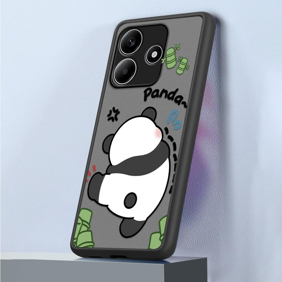 Case for Xiaomi Redmi Note 14 14C 12 9S A4 13C 13 Pro Plus 11 10 Funda Back Phone Cover Cute Panda Funny