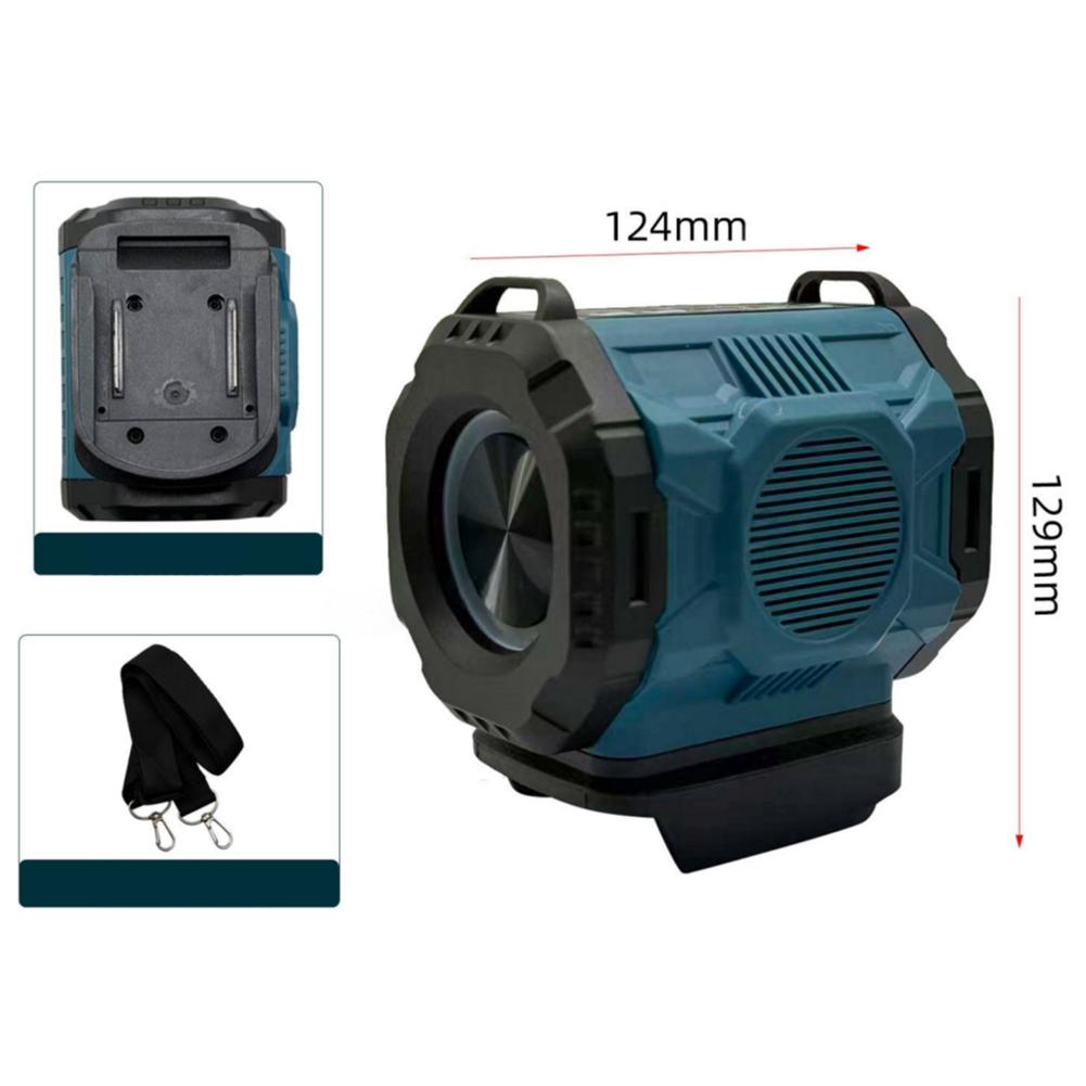 Workshop Use 18V Battery Speaker Shoulder Strap Included Battery Powered Speaker Usb Charger 360 Omnidirectional Sound