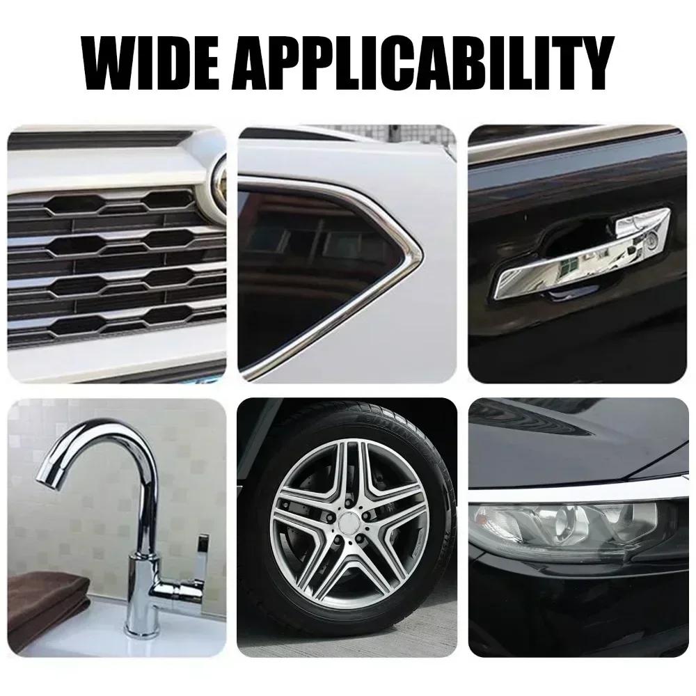 YC19 Universal Model Chrome Restoration Polish – Metal Shine Renovation Compound for Car Door Handles, Windows, and Trim – Remov