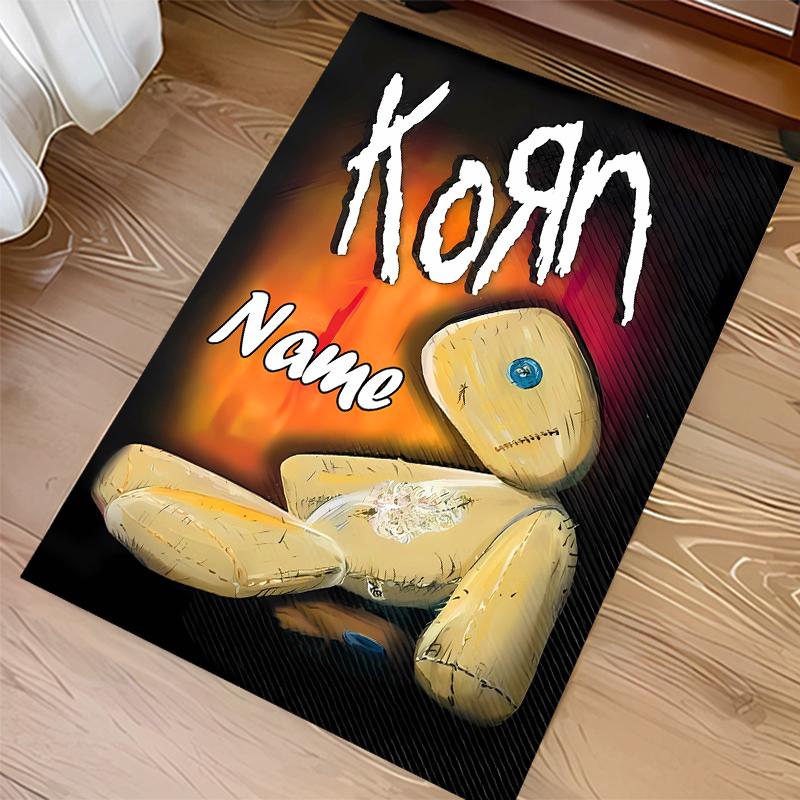 Custom personalization Korn rock band Print Area Rug - Soft, Washable Non-Slip Indoor Mat,Living Room,Home&Office Decorative Rug