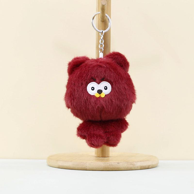 Plush Bear Teddy Keychain Ultrasoft Short Plush Toy Sweet Animal Bag Charm