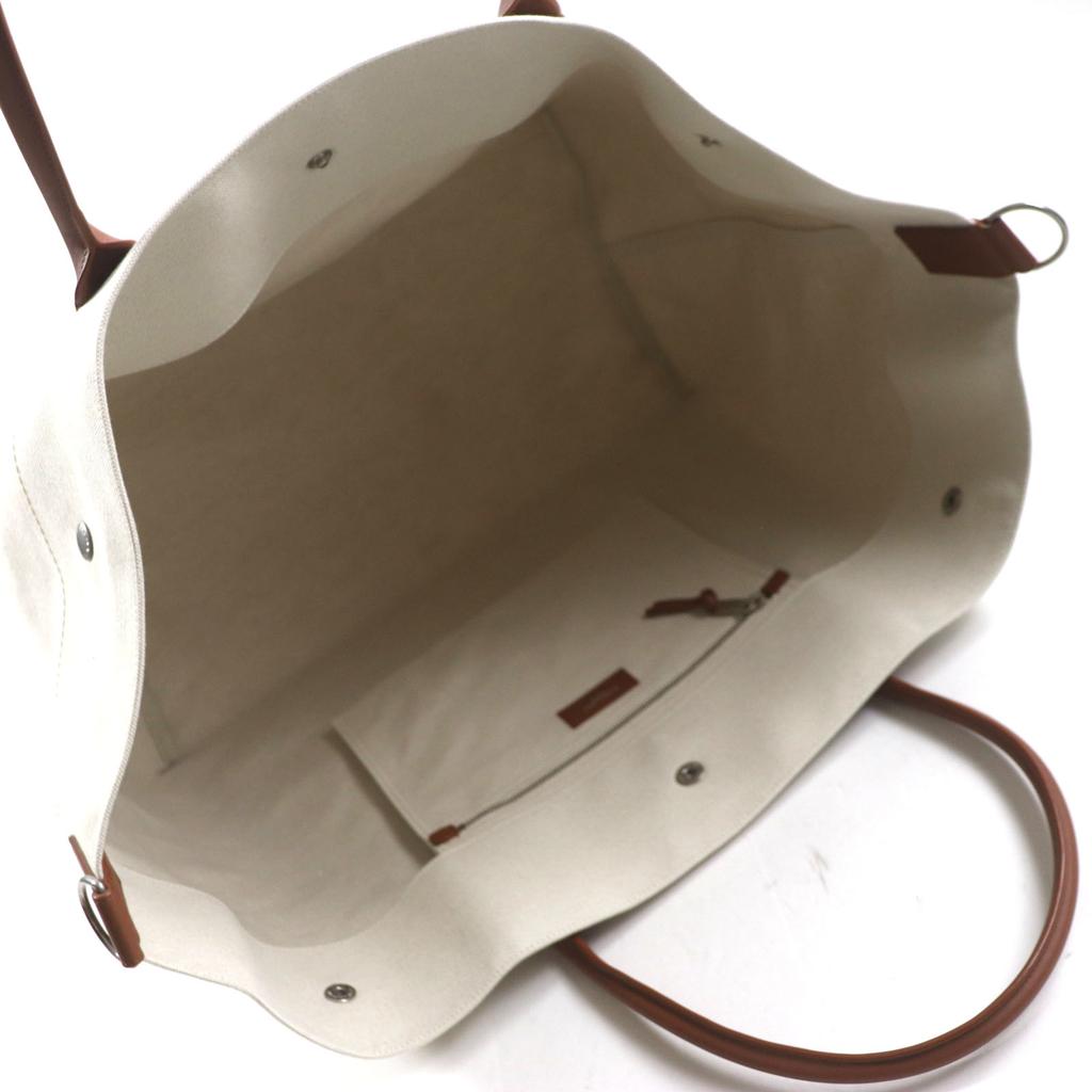 Excellent SAINT LAURENT PARIS Tote Bag Rive Gauche Maxi 2WAY Beige brown 685543 Used