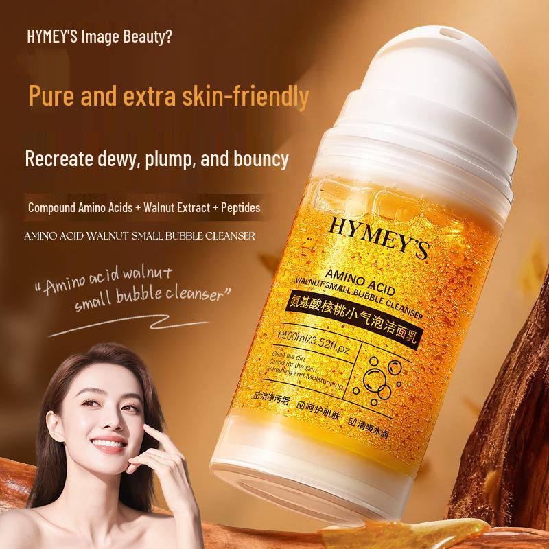 Amino Acid Walnut Micro-Bubble Gentle Face Cleanser: Deep Cleansing, Refreshing Facial Wash