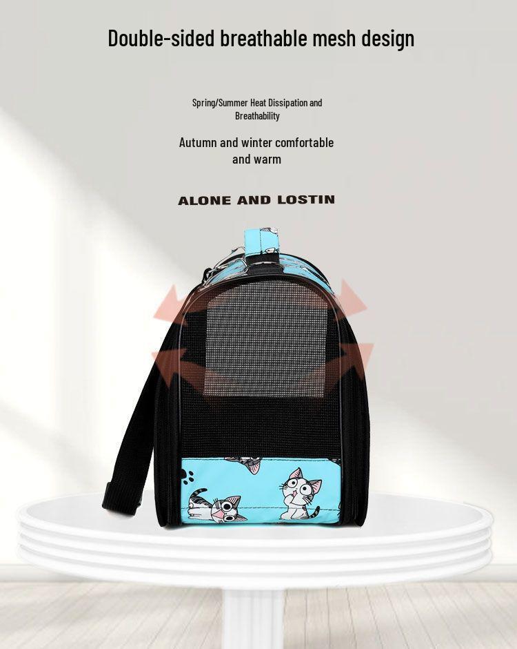 Portable Foldable Cat Carrier: Spacious, Breathable Pet Capsule for Travel