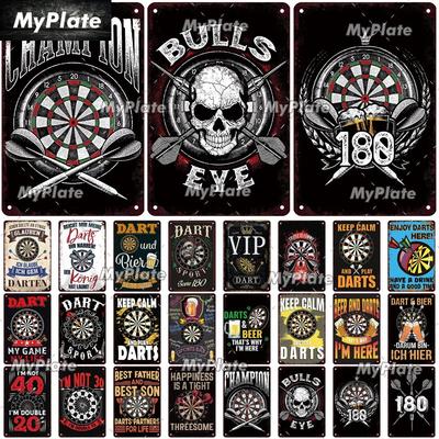 Spiel Darts Metallschild VIP Vintage Plakette Blechschild Platte Wanddekor Für Bar Club Kunstgemälde Poster Geschenk
