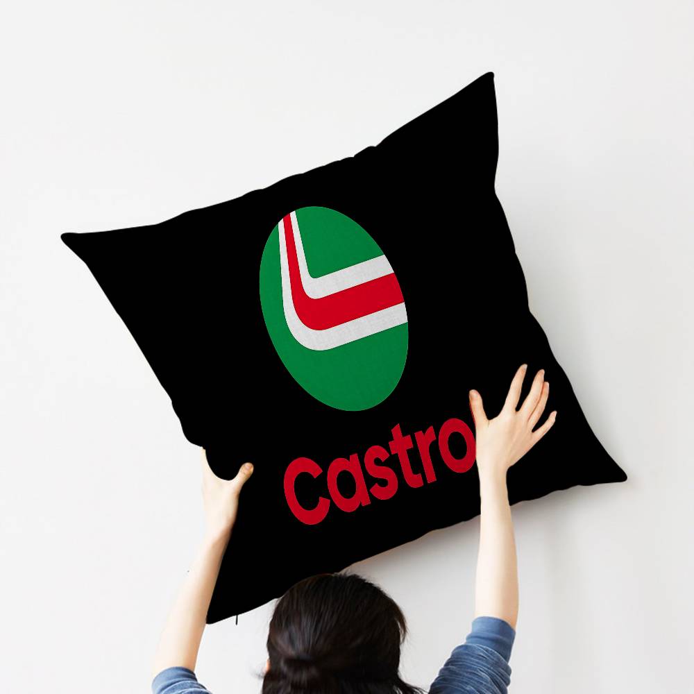 British Petroleum Company C-Castrol Cushion Cover Car Throw Pillow Case For Sofa Car Christmas Gift 40x40cm 45x45cm
