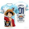 Summer 2026 One Piece Road Flying "Straw Hat Group 01" Sports Themed 3D Printed Breathable Quick Dry T-shirt for Men and Women