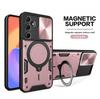 For Ssmsung Galaxy M15 M35 M55 5G Case Slide Lens Protect Armor Phone Case For Samsung M 15 35 55 Magnetic Ring Stand Back Cover