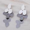Irregular Geometry Leaf Long Dangle Earrings Retro Exaggerate European Statement Jewelry Golden  Color Punk Party Ear Acc