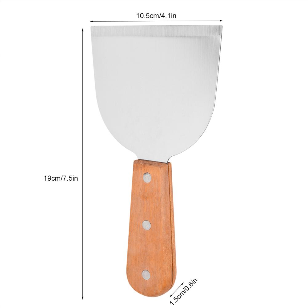 Stainless Steel Barbecue BBQ Grill Scraper Kitchen Cooking Steak Fried Shovel Pancake Flipper