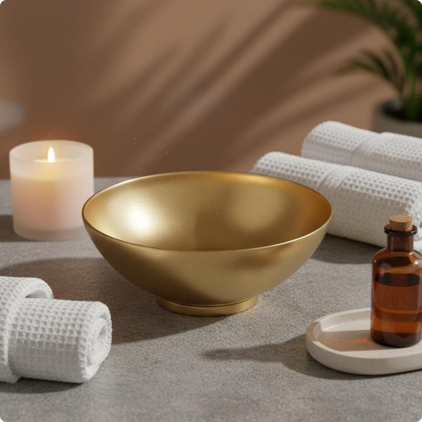Brass Gua Sha Bowl Copper Scraping Promotes Circulation Metal Tool