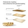 18K Gold Plated Stainless Steel Twist Bread Design Ring Croissant Adjustable Rings for Women Thick Stacking Band Couple Jewelry
